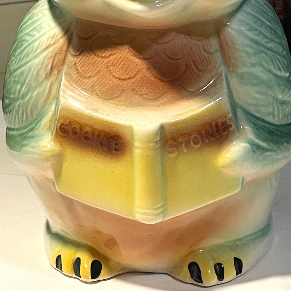 Vintage RRP "Hootie Owl" "Wise Bird" Ceramic Cookie Jar "Cookie Stories" Book - Picture 4 of 16